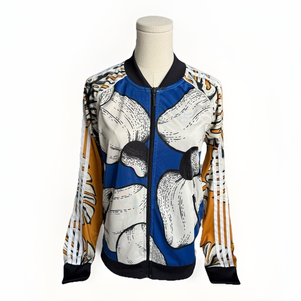 ADIDAS Originals x Farm Rio Superstar Firebird Leaf Track Jacket Size S DH3053 - Picture 2 of 10